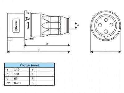 4X32A DÜZ FİŞ IP44 - 2