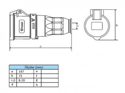 5X16A UZATMA PRİZİ IP44 - 2