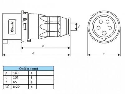 5X32A DÜZ FİŞ IP44 - 2