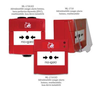 ADRESLİ YANGIN ALARM BUTONU RESETLENEBİLİR (MG-8110) - 1