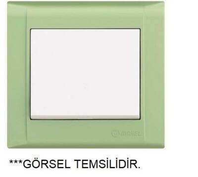 DEFNE YEŞİL ÇOCUK KORUMALI TOPRAKLI PRİZ MODÜL+KAPAK - 1