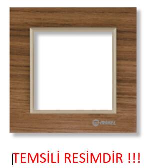 KAREA NATURAL MEŞE UYDU SAT PRİZİ GEÇİŞLİ MODÜL+TUŞ - 1