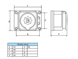 KAUÇUK DUVAR PRİZİ 1X16A ( YENİ TİP ) - 2