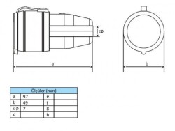 KAUÇUK UZATMA PRİZİ 1X16A ( YENİ TİP ) (BEM 10-008) - 2