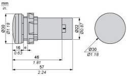 SİNYAL LAMBASI LEDLİ MAVİ 230V AC - 2