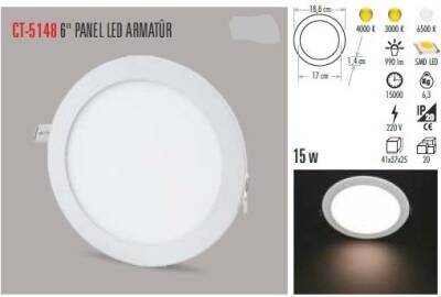 SLİM LED SPOT 15W 6500K Q170MM - 1