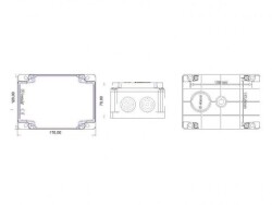 TERMOPLASTİK BUAT 120X170X70MM IP66 HALOJEN FREE - 2