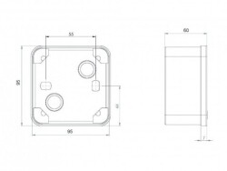 TERMOPLASTİK BUAT 95X95X60MM HALOJEN FREE IP66 - 2