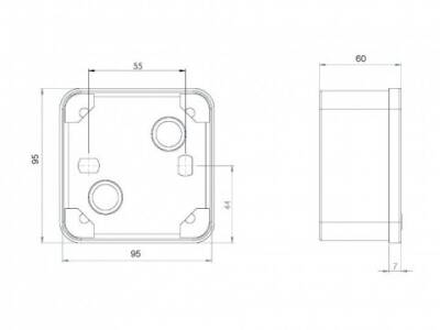 TERMOPLASTİK BUAT 95X95X60MM HALOJEN FREE IP66 - 2