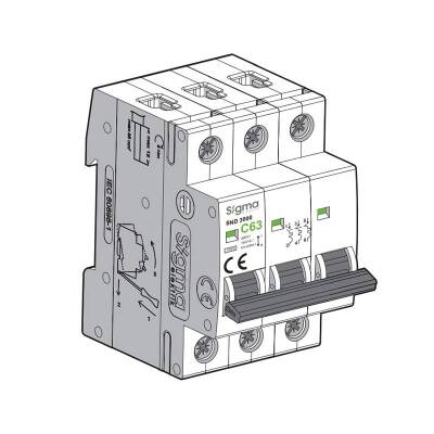 TRİFAZE OTOMATİK SİGORTA 3P C 2A 6KA - 1